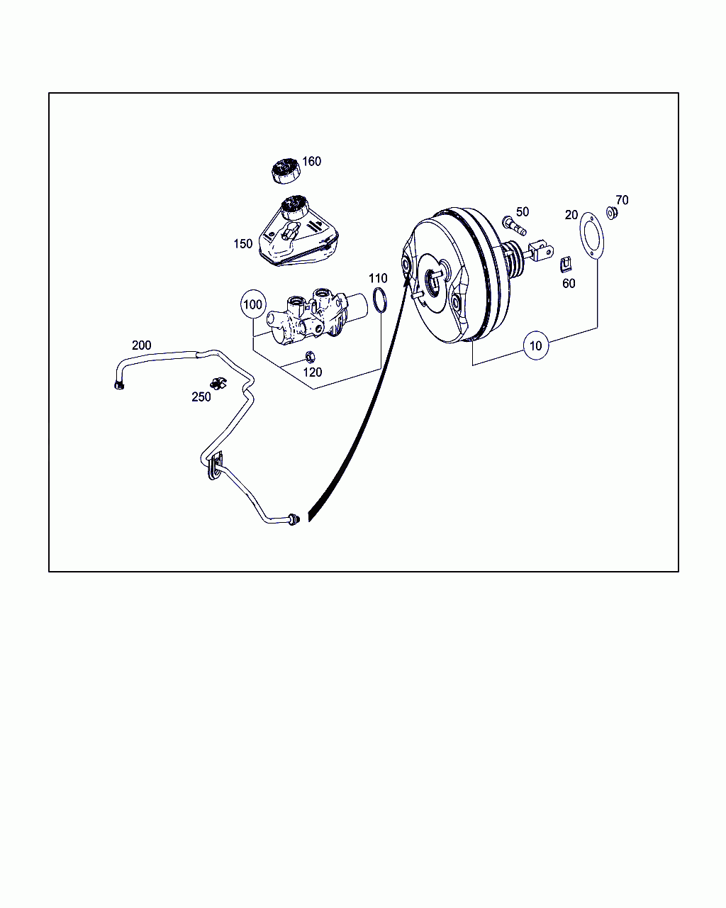VACUUM LINE, <span>A 190 435 00 00, Main Group: Brakes, Diagram: BRAKE BOOSTER, Location Of Picture: 200