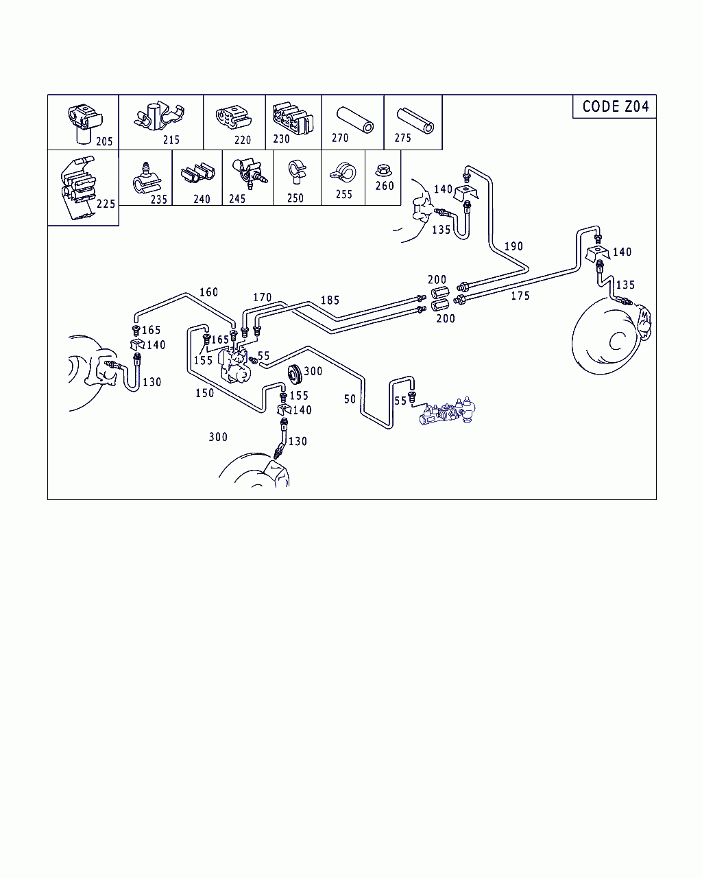 CLAMP, <span>A 000 995 48 35, Main Group: Brakes, Diagram: BRAKE LINES, Location Of Picture: 255