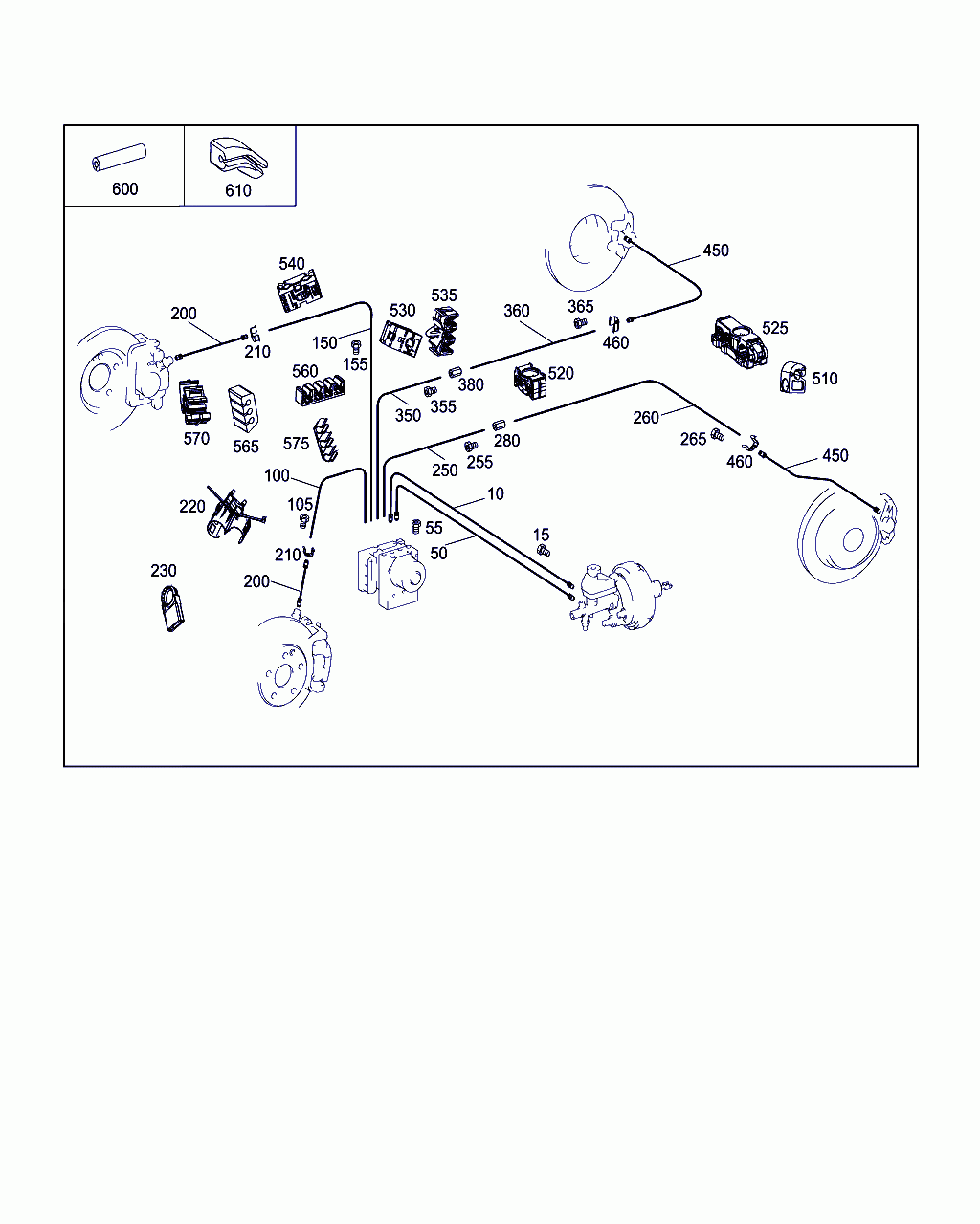 BRAKE LINE, <span>A 222 420 25 26, Main Group: Brakes, Diagram: BRAKE LINES, Location Of Picture: 50