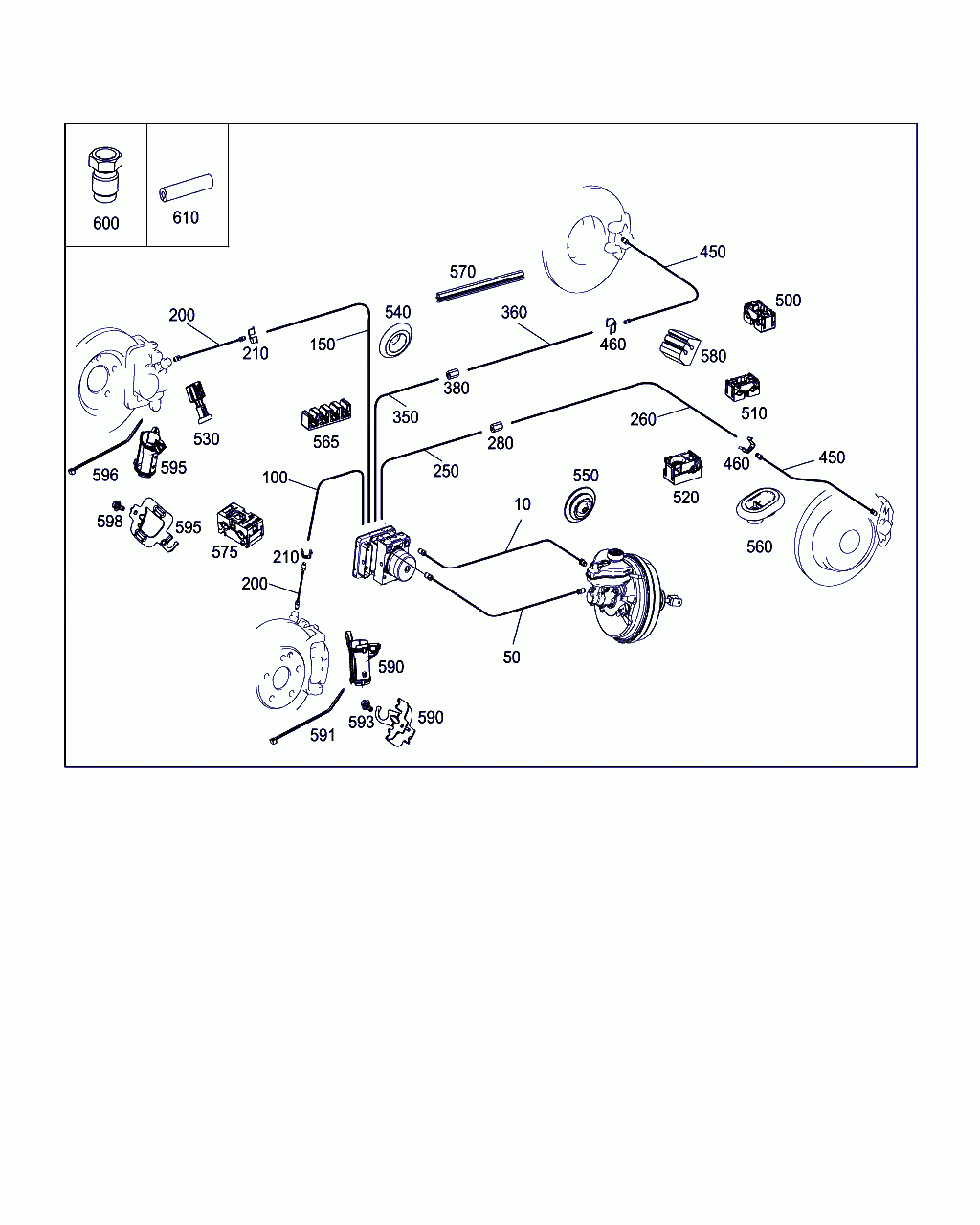 BRAKE LINE, <span>A 205 420 04 00, Main Group: Brakes, Diagram: BRAKE LINES, Location Of Picture: 10