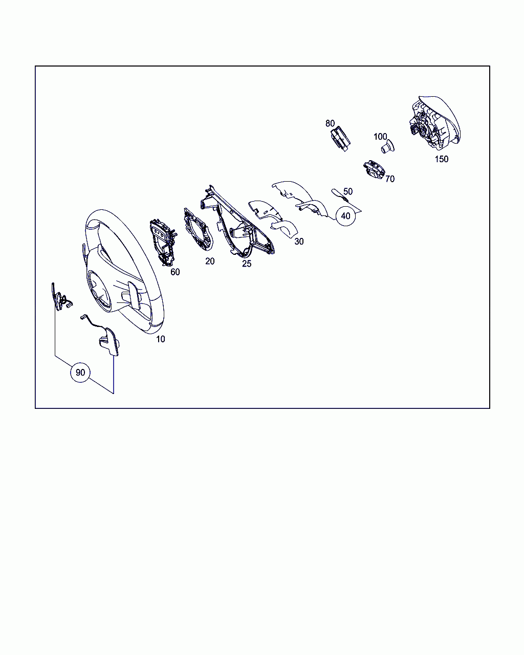 3-SPOKE STEERING WHEEL, <span>A 190 460 72 00, Main Group: Steering, Diagram: STEERING WHEEL AND STEERING LOCK, Location Of Picture: 10