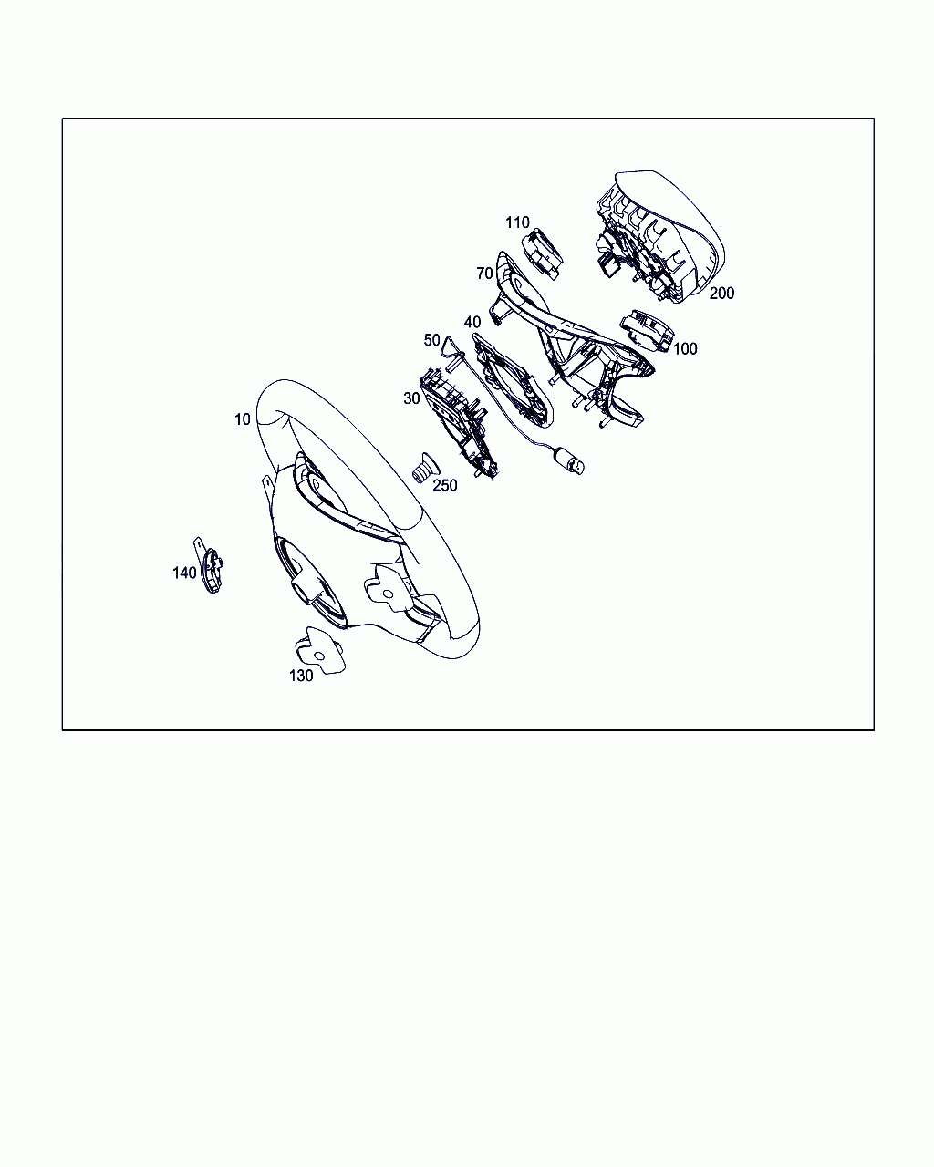 DRIVER'S AIRBAG, <span>A 000 860 14 02, Main Group: Steering, Diagram: STEERING WHEEL AND STEERING WHEEL LOCK, Location Of Picture: 200