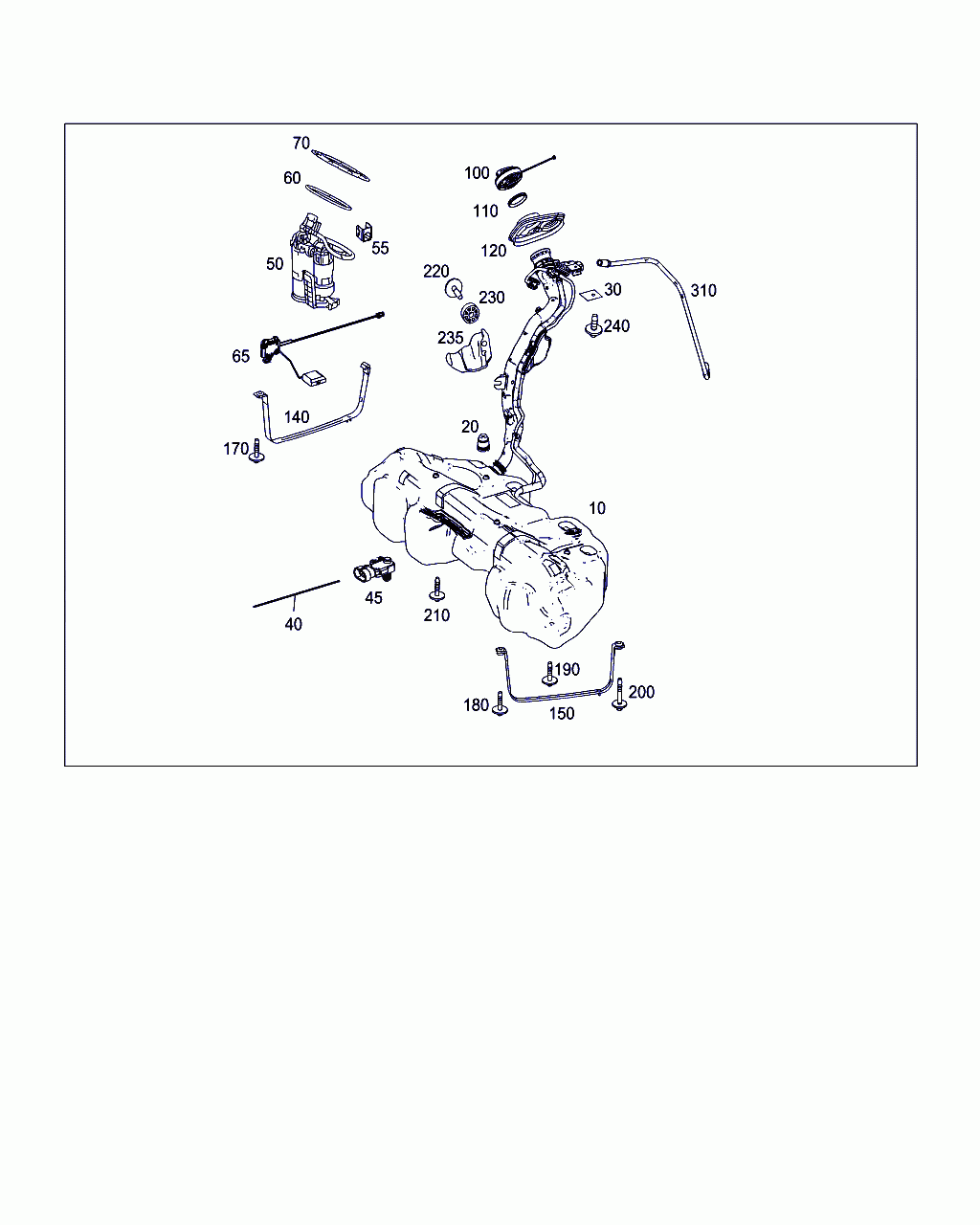 FUEL TANK, <span>A 205 470 63 01, Main Group: Fuel System, Diagram: FUEL TANK WITH ATTACHMENT PARTS, Location Of Picture: 10