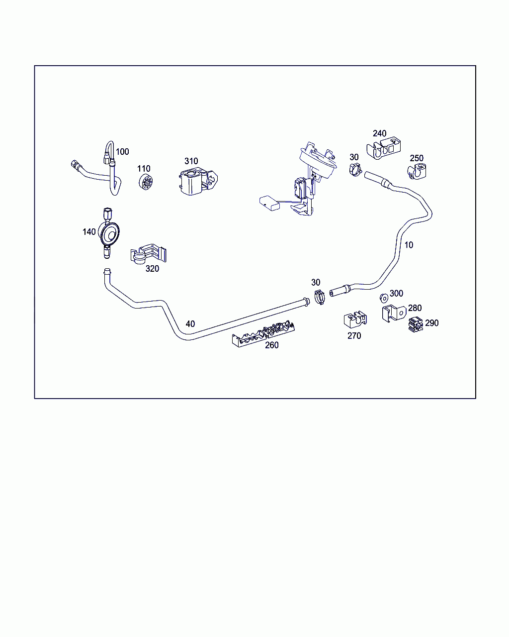 FUEL HOSE, <span>A 211 470 02 75, Main Group: Fuel System, Diagram: FUEL LINES, GASOLINE VEHICLES, Location Of Picture: 100