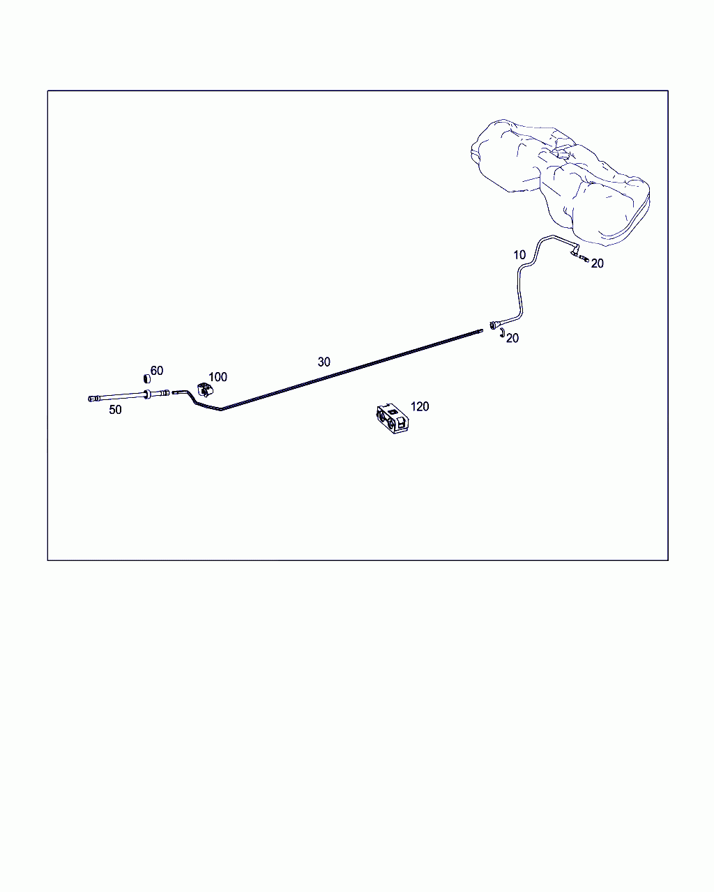 FUEL LINE, <span>A 204 470 28 64, Main Group: Fuel System, Diagram: FUEL LINES, GASOLINE VEHICLES, Location Of Picture: 30