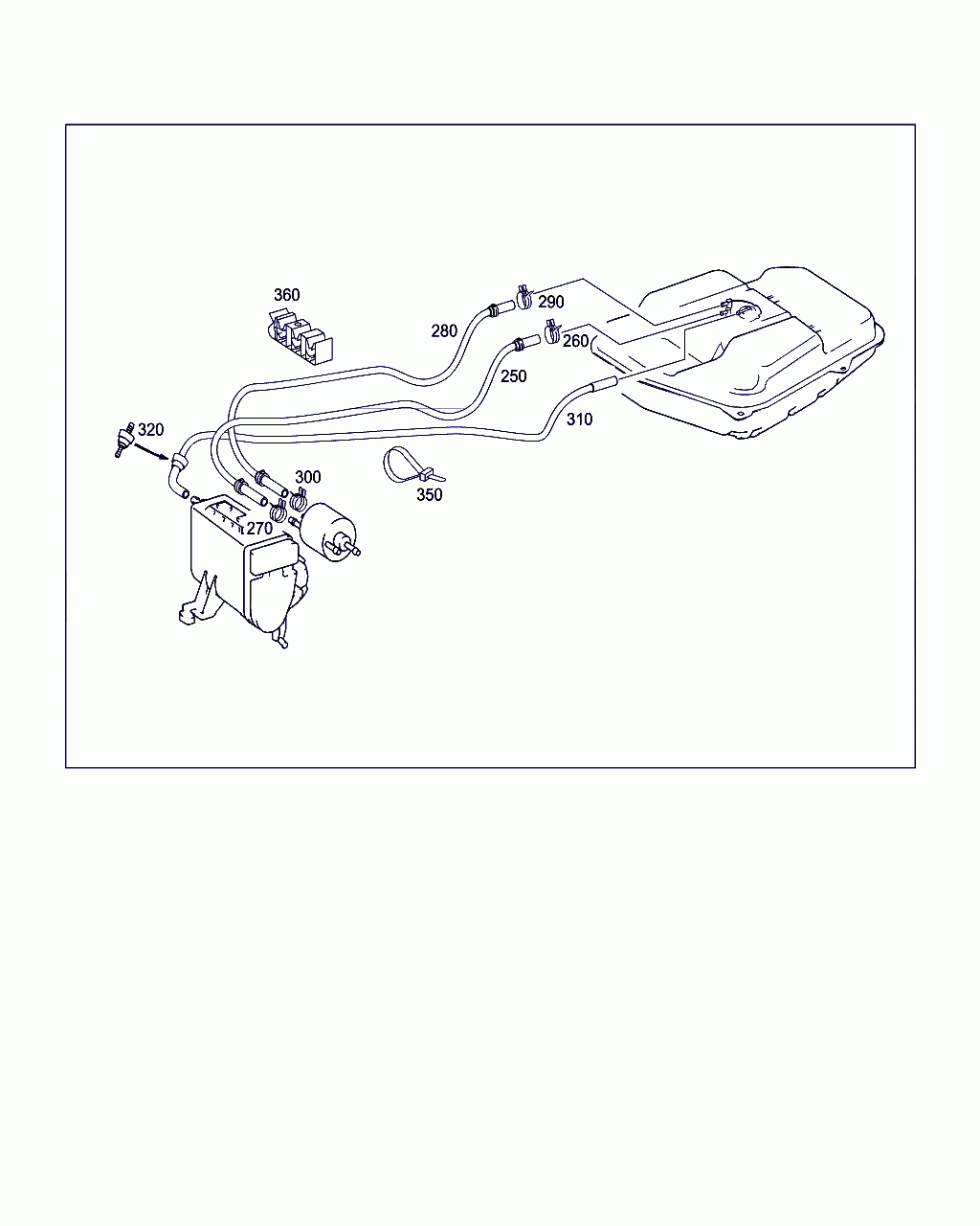 LINE, <span>A 168 470 29 64, Main Group: Fuel System, Diagram: FUEL LINES, GASOLINE VEHICLES, Location Of Picture: 280