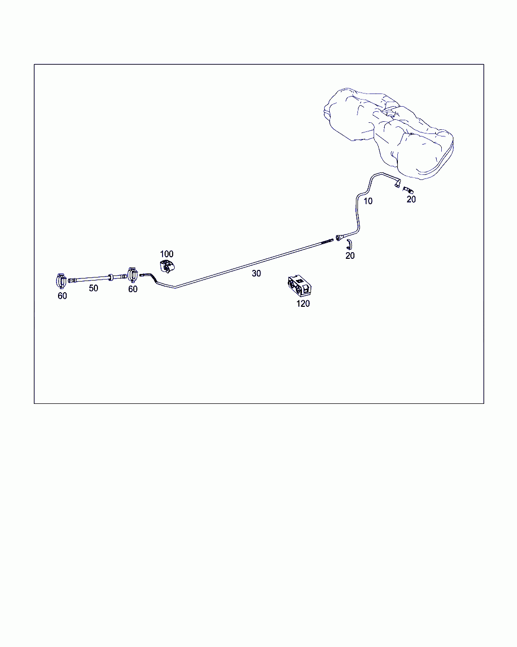 FUEL HOSE, <span>A 204 470 06 75, Main Group: Fuel System, Diagram: FUEL LINES, GASOLINE VEHICLES, Location Of Picture: 50