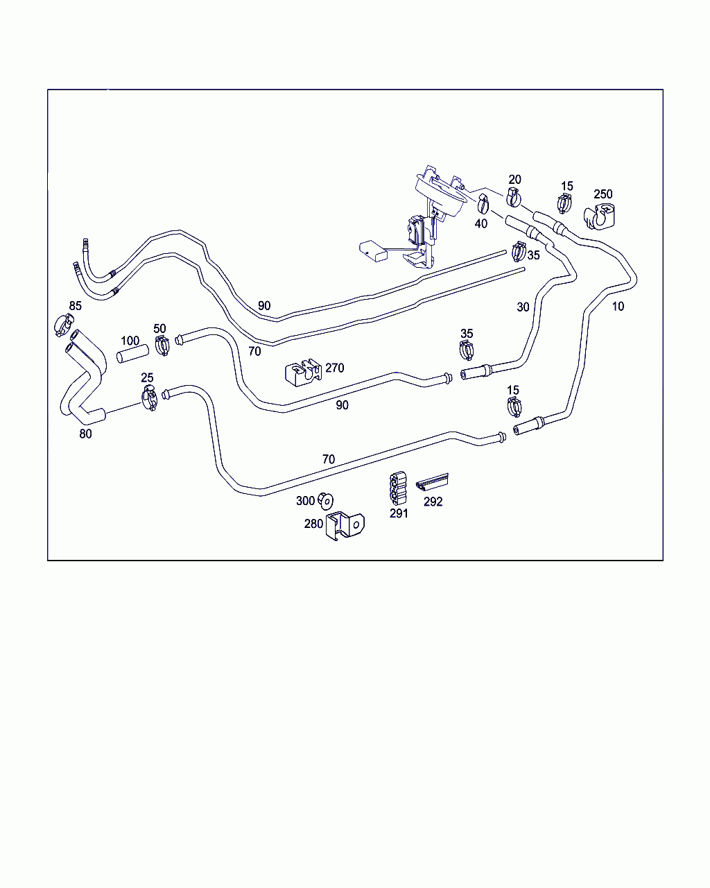 LINE HOLDER, <span>A 000 995 45 14, Main Group: Fuel System, Diagram: FUEL LINES, DIESEL VEHICLES, Location Of Picture: 270