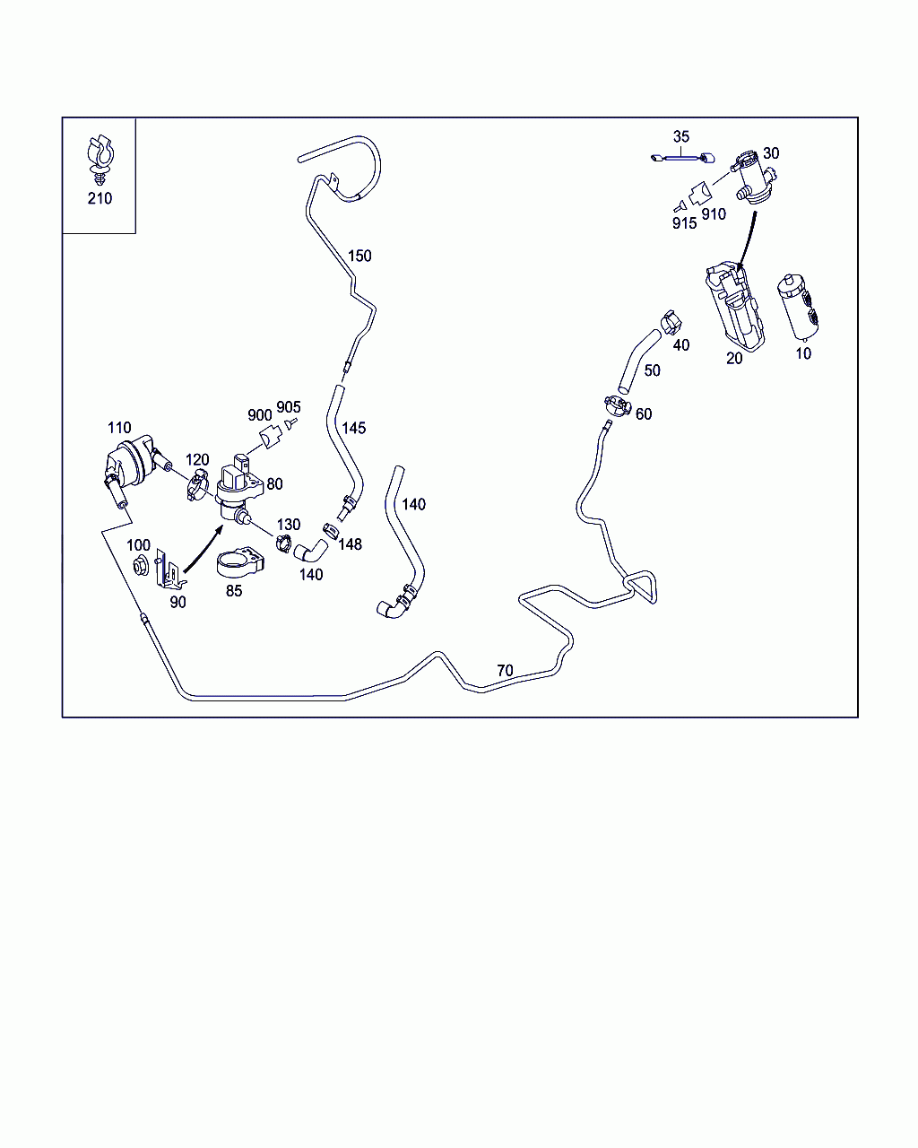 BREATHER PIPE, <span>A 211 471 11 15, Main Group: Fuel System, Diagram: CLOSED FUEL-EVAPORATION-CONTROL SYSTEM, Location Of Picture: 150