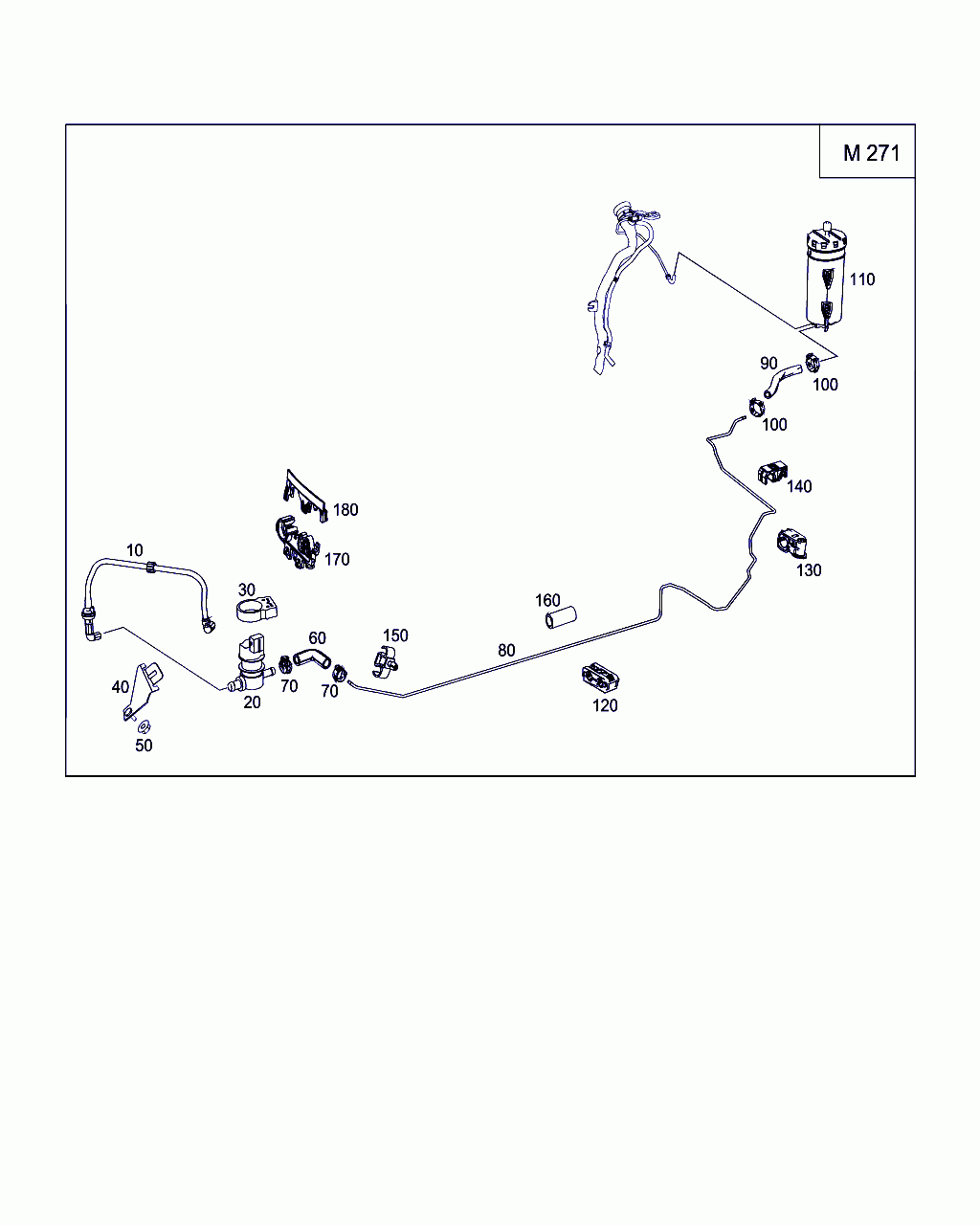 PURGE LINE, <span>A 204 471 00 15, Main Group: Fuel System, Diagram: CLOSED FUEL-EVAPORATION-CONTROL SYSTEM, Location Of Picture: 80