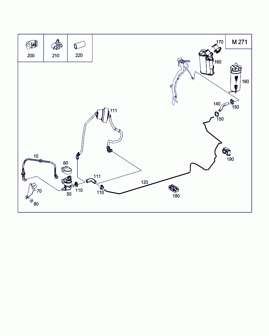 PURGE LINE, <span>A 204 471 25 15, Main Group: Fuel System, Diagram: CLOSED FUEL-EVAPORATION-CONTROL SYSTEM, Location Of Picture: 120