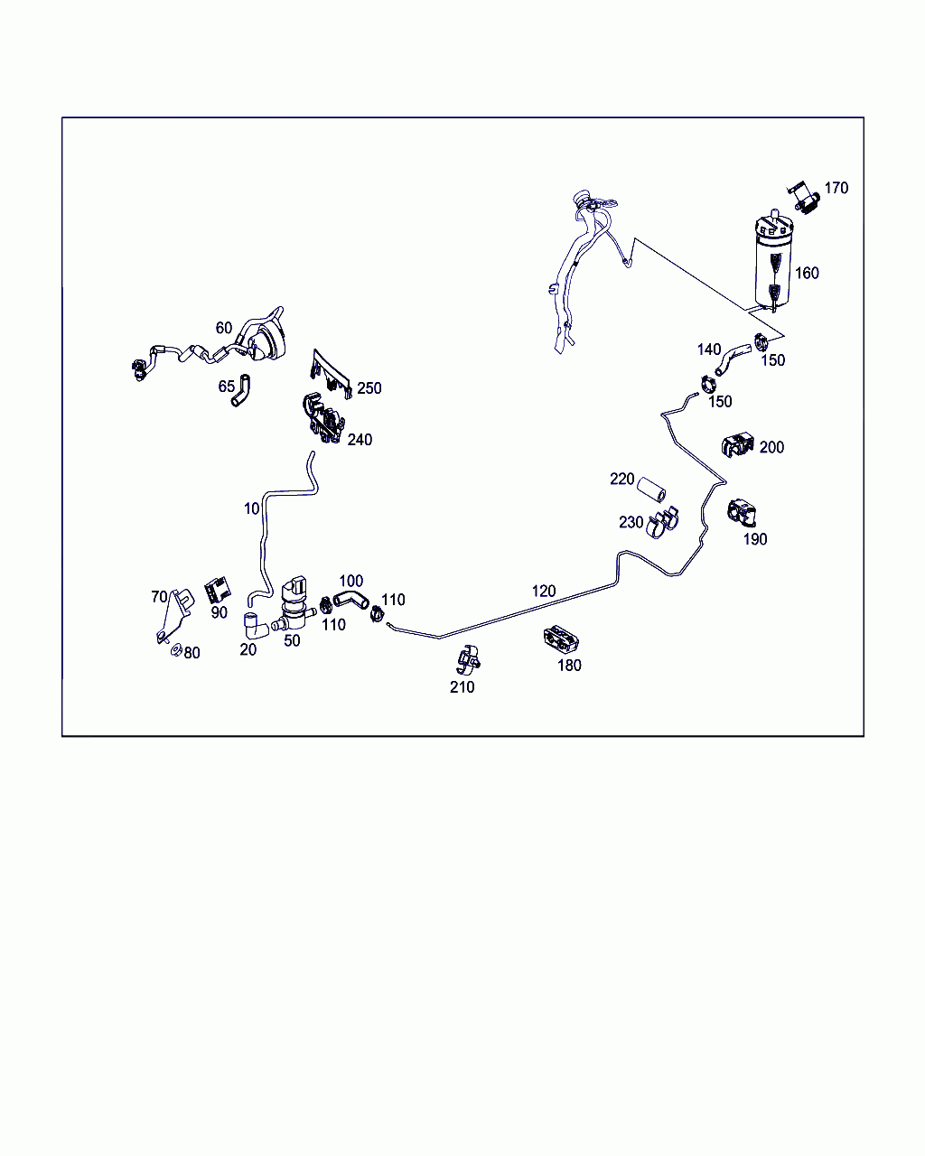 ACTIVATED CHARCOAL FILTER, <span>A 204 470 06 59, Main Group: Fuel System, Diagram: CLOSED FUEL-EVAPORATION-CONTROL SYSTEM, Location Of Picture: 160