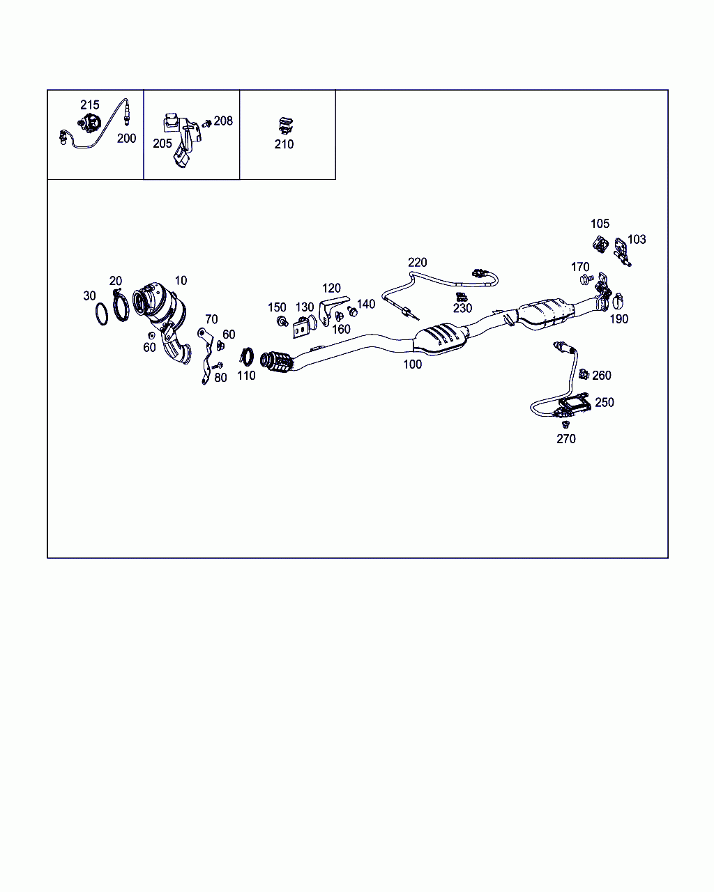 BRACKET, <span>A 205 492 01 00, Main Group: Exhaust System, Diagram: EXHAUST SYSTEM USED ON FOUR-CYLINDER GASOLINE VEHICLES, Location Of Picture: 120