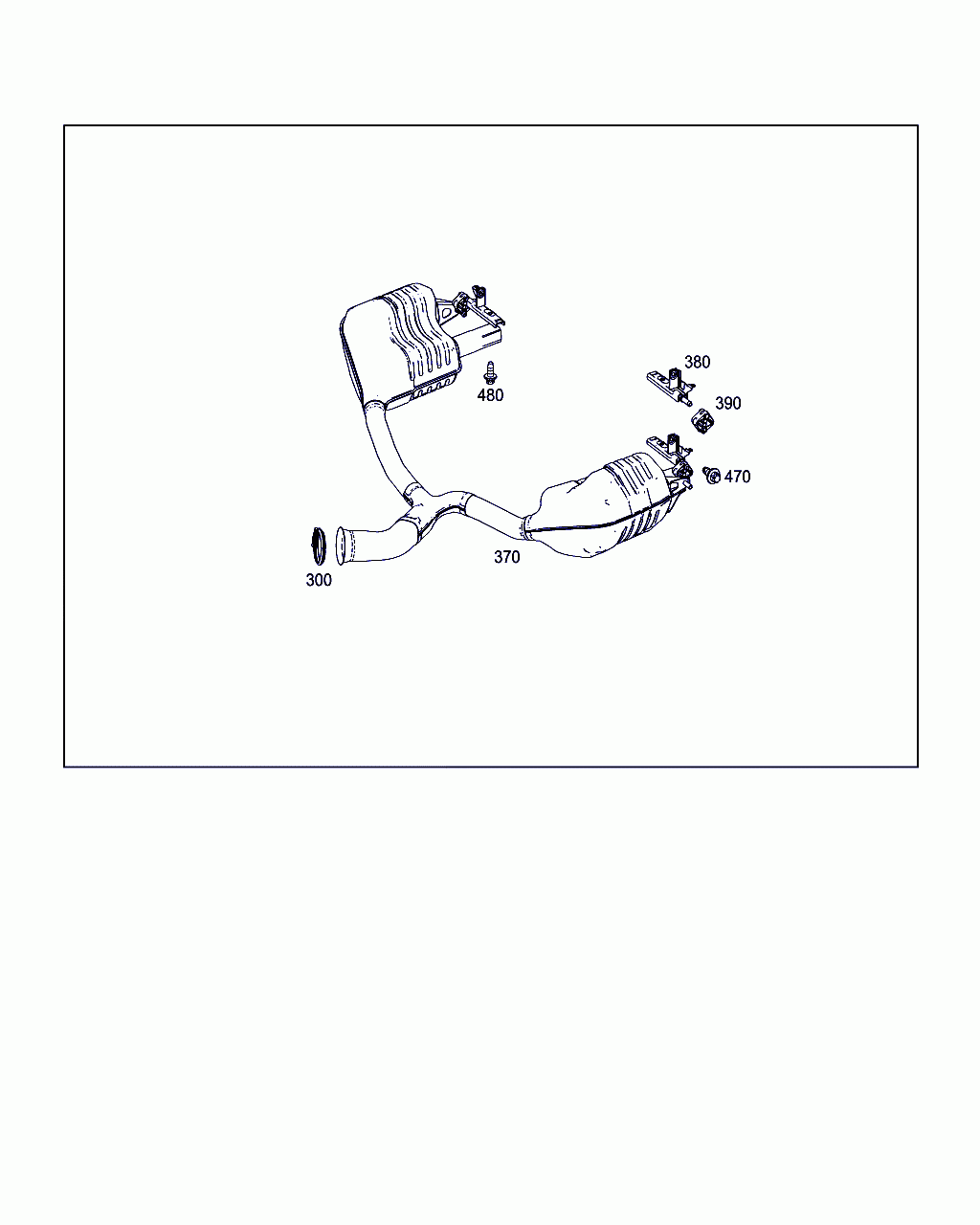 BRACKET, <span>A 205 490 26 40, Main Group: Exhaust System, Diagram: EXHAUST SYSTEM USED ON SIX-CYLINDER GASOLINE VEHICLES, Location Of Picture: 380