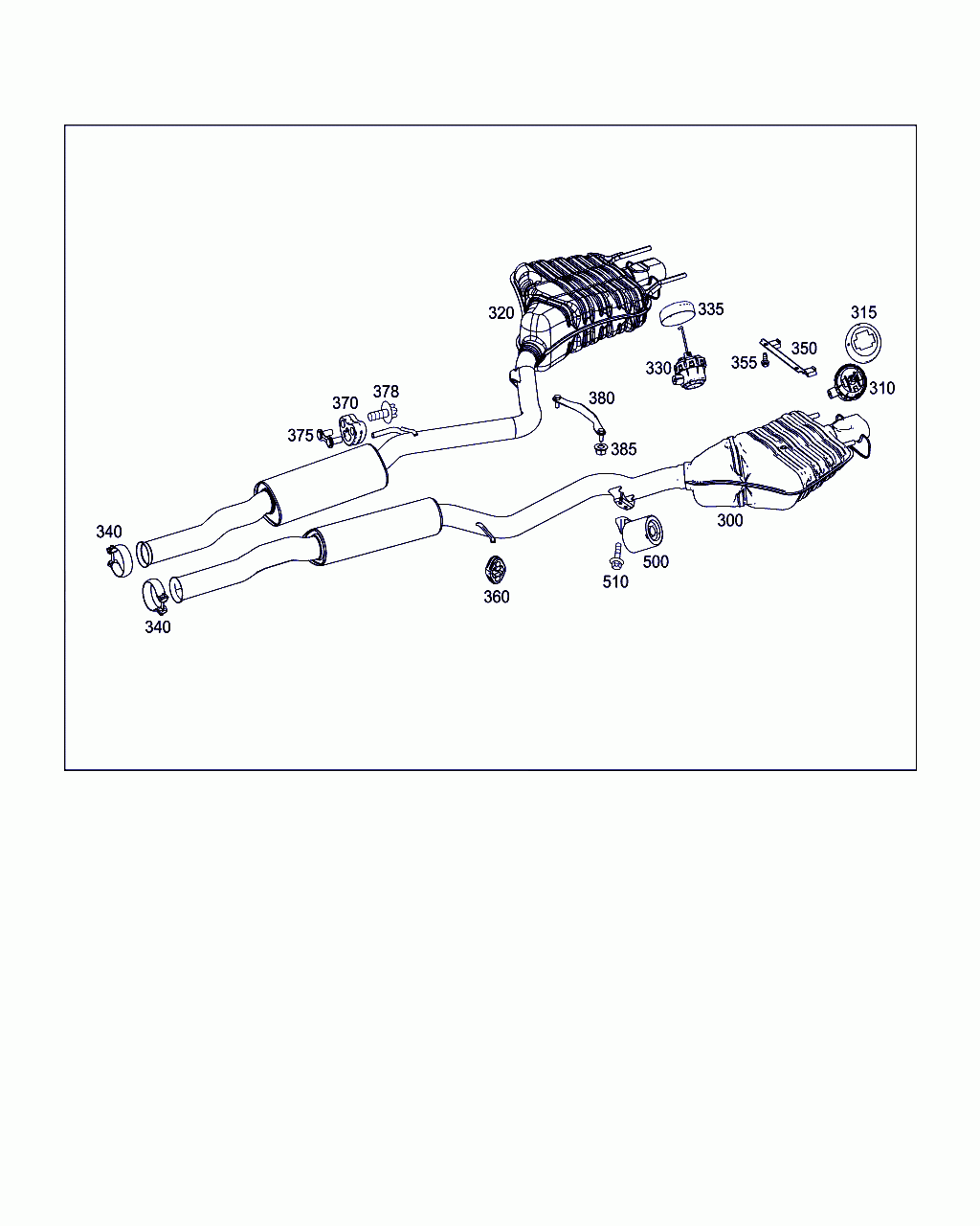 VIBRATION ABSORBER, <span>A 221 491 05 47, Main Group: Exhaust System, Diagram: EXHAUST SYSTEM USED ON EIGHT-CYLINDER GASOLINE VEHICLES, Location Of Picture: 500