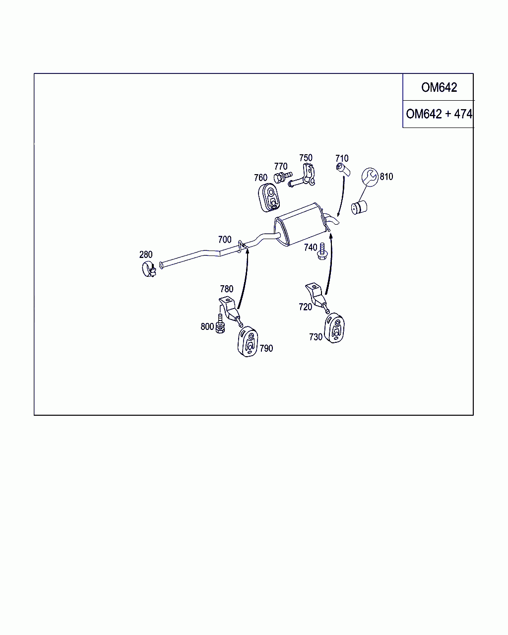 BRACKET, <span>A 203 492 37 41, Main Group: Exhaust System, Diagram: EXHAUST SYSTEM FOR SIX-CYLINDER DIESEL VEHICLES, Location Of Picture: 720