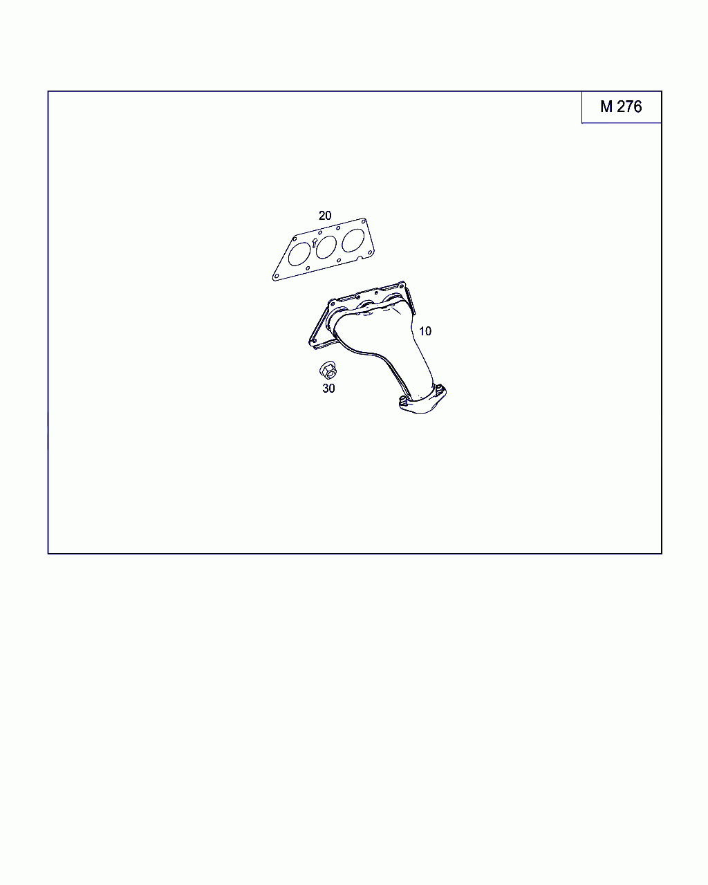 EXHAUST ELBOW ONE-PIECE, <span>A 276 140 28 09, Main Group: Exhaust System, Diagram: EXHAUST MANIFOLD, Location Of Picture: 10