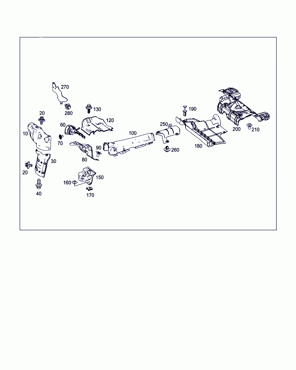 SCREENING PLATE, <span>A 270 142 01 00, Main Group: Exhaust System, Diagram: SCREENING PLATES, Location Of Picture: 10