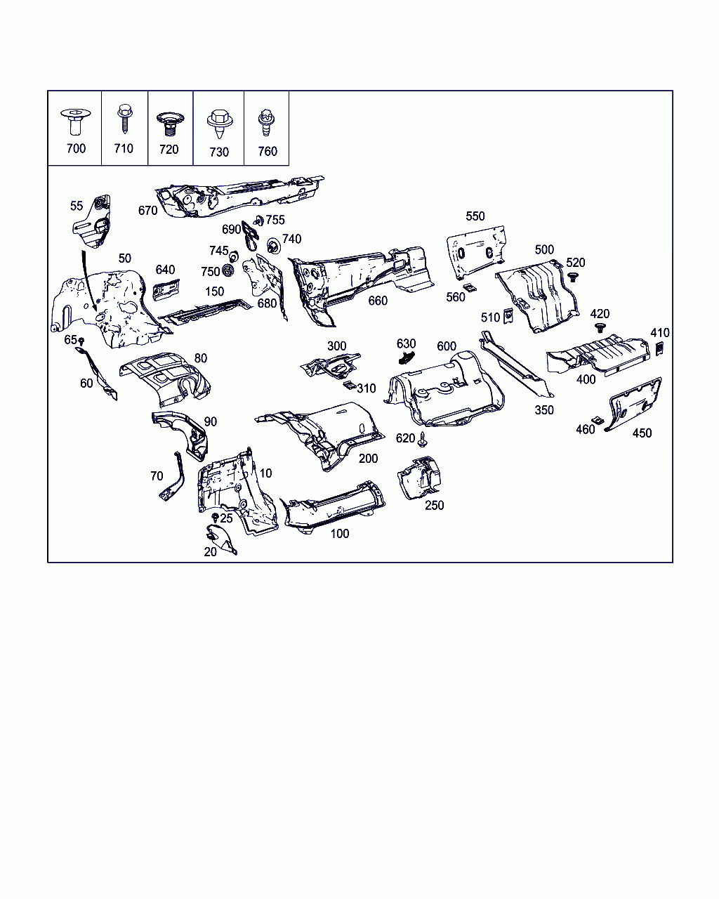 SHIELDING, <span>A 205 680 04 22, Main Group: Exhaust System, Diagram: SCREENING PLATES, Location Of Picture: 500