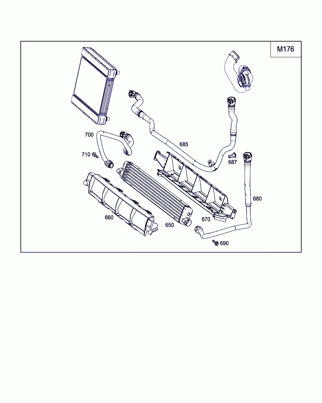 COOLANT PIPE, <span>A 222 501 47 01, Main Group: Radiator, Diagram: OIL COOLER, Location Of Picture: 700
