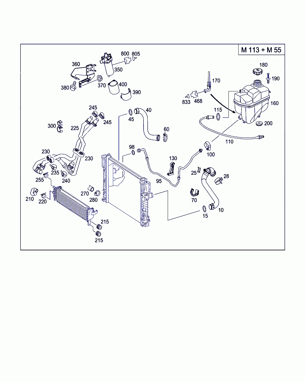 RADIATOR HOSE, <span>A 211 501 75 82, Main Group: Radiator, Diagram: EXPANSION TANK,MOUNTING AND HOSES, Location Of Picture: 40