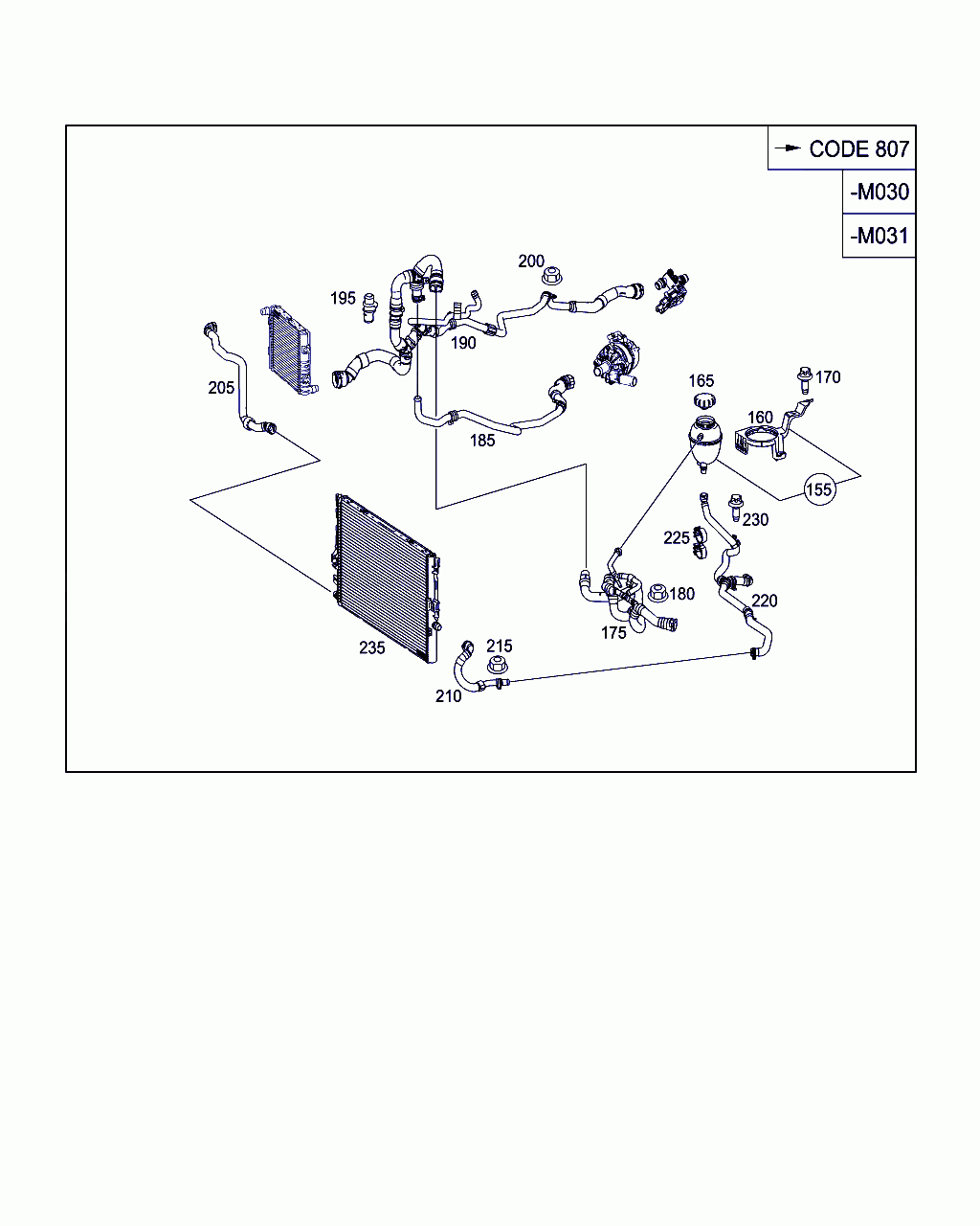 HOSE ASSEMBLY, <span>A 190 501 07 00, Main Group: Radiator, Diagram: EXPANSION TANK,MOUNTING AND HOSES, Location Of Picture: 190