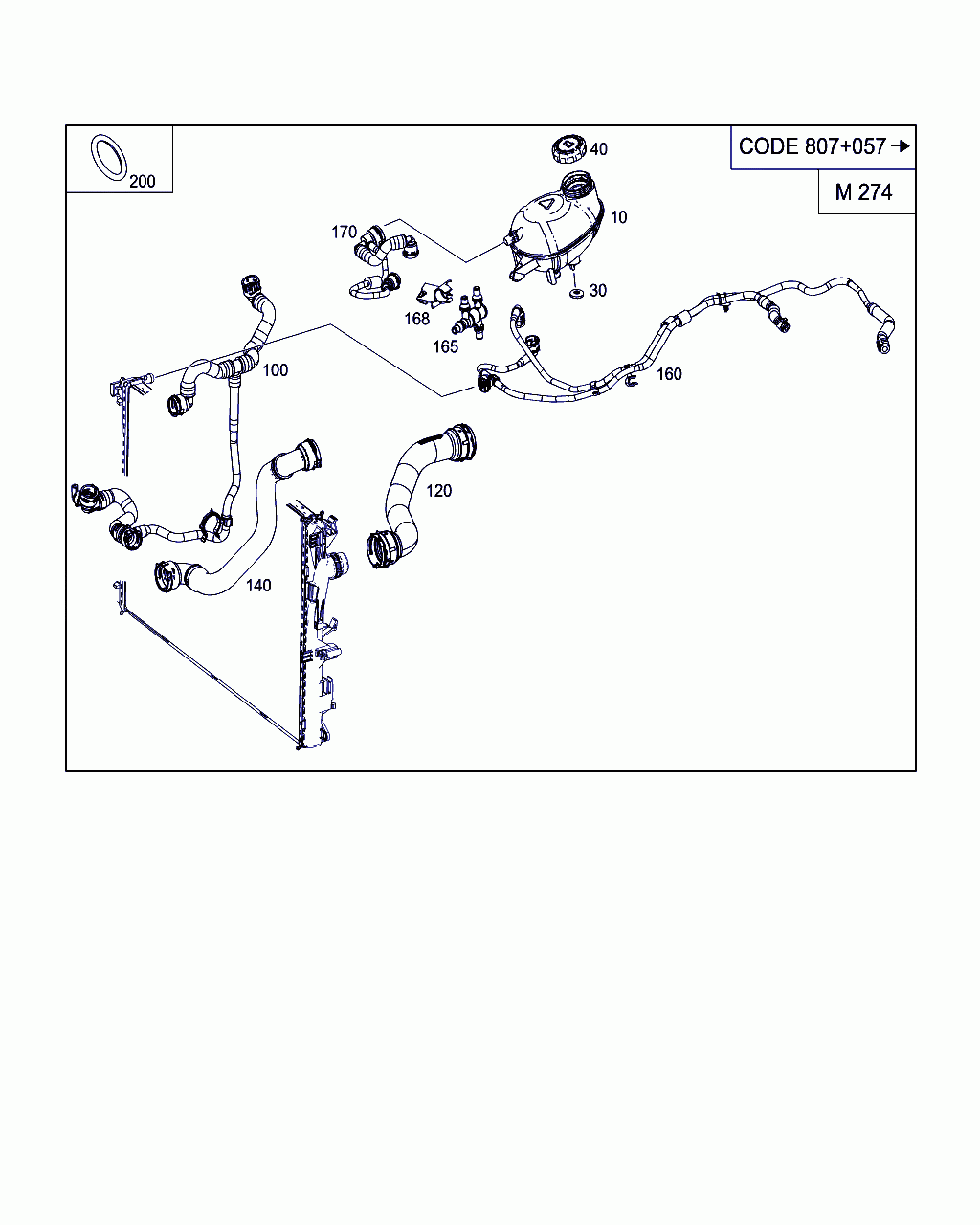 COOLANT HOSE, <span>A 253 501 44 00, Main Group: Radiator, Diagram: EXPANSION TANK,MOUNTING AND HOSES, Location Of Picture: 120