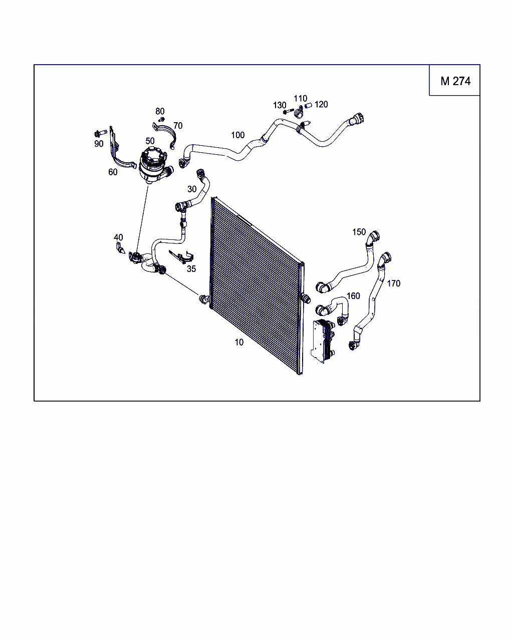 FILLING HOSE, <span>A 213 501 53 00, Main Group: Radiator, Diagram: AIR PUMP,WATER PUMP AND DETACHABLE BODY COMPONENTS, Location Of Picture: 30