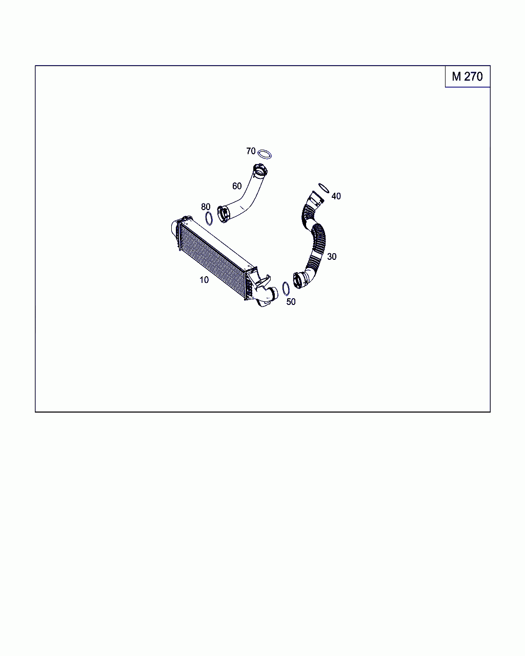 CHARGE AIR PIPE, <span>A 246 520 02 01, Main Group: Radiator, Diagram: CHARGE AIR INTERCOOLING, Location Of Picture: 30