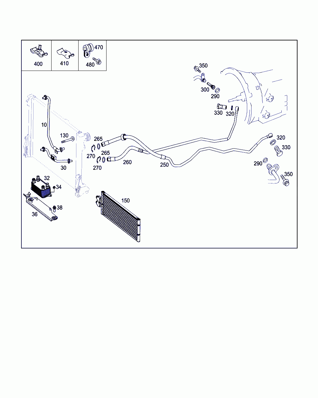 OIL LINE, <span>A 204 270 08 27, Main Group: Radiator, Diagram: TRANSMISSION COOLING, Location Of Picture: 260