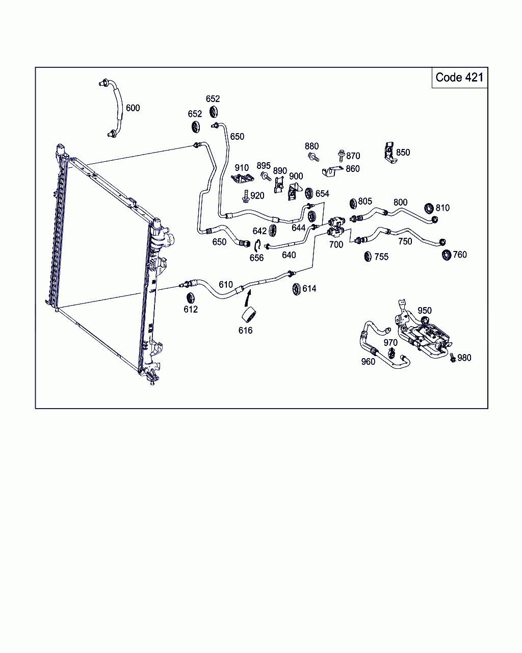 PROTECTIVE CAP, <span>A 000 998 36 23, Main Group: Radiator, Diagram: TRANSMISSION COOLING, Location Of Picture: 612