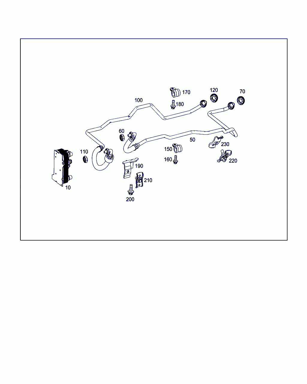 OIL LINE, <span>A 213 270 38 00, Main Group: Radiator, Diagram: TRANSMISSION COOLING, Location Of Picture: 50
