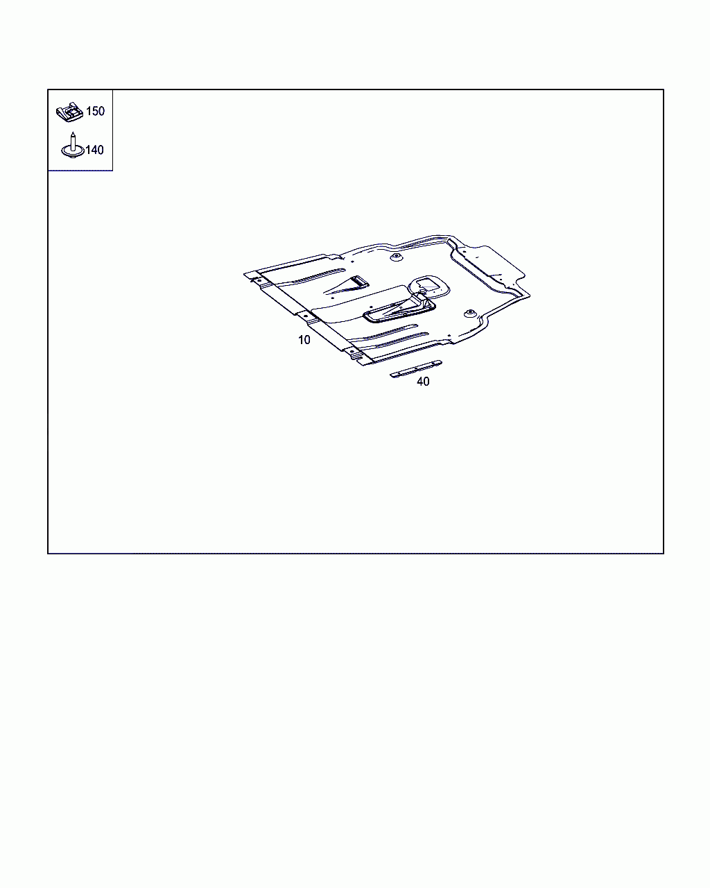 COVER F ENGINE COMP. BM, A 117 520 00 00, 主組: Chassis Sheet Metal / Air Intake, 子組: ENGINE COMPARTMENT PANELLING, GASOLINE VEHICLES, 圖示位置: 10