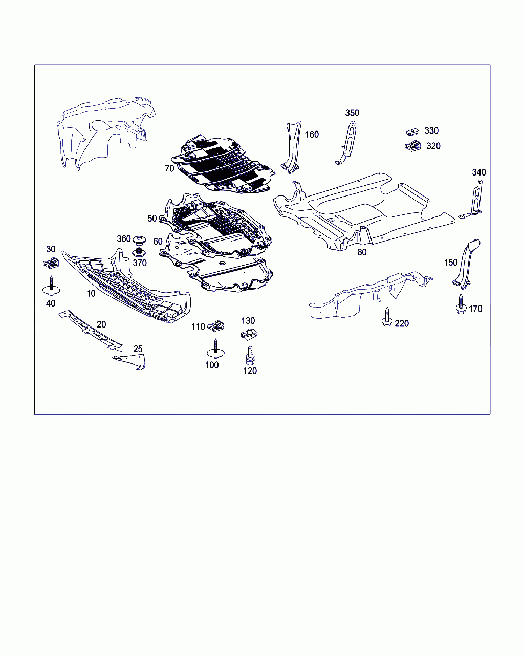 COVER F ENGINE COMP. BM, <span>A 221 524 39 30, Main Group: Chassis Sheet Metal / Air Intake, Diagram: ANTINOISE CAPSULE, DIESEL VEHICLES, Location Of Picture: 10