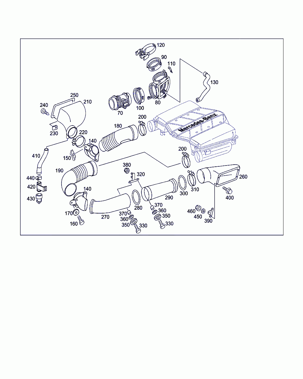 GASKET, <span>A 112 141 02 80, Main Group: Sheet Metal,air Intake, Diagram: AIR INTAKE, Location Of Picture: 90