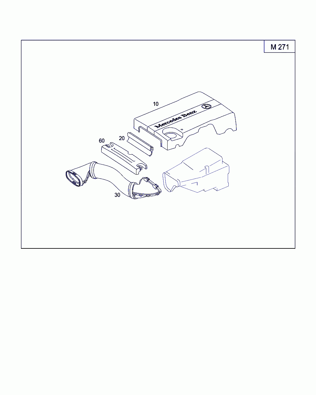 HOSE, <span>A 271 094 13 82, Main Group: Chassis Sheet Metal / Air Intake, Diagram: AIR INTAKE, Location Of Picture: 30