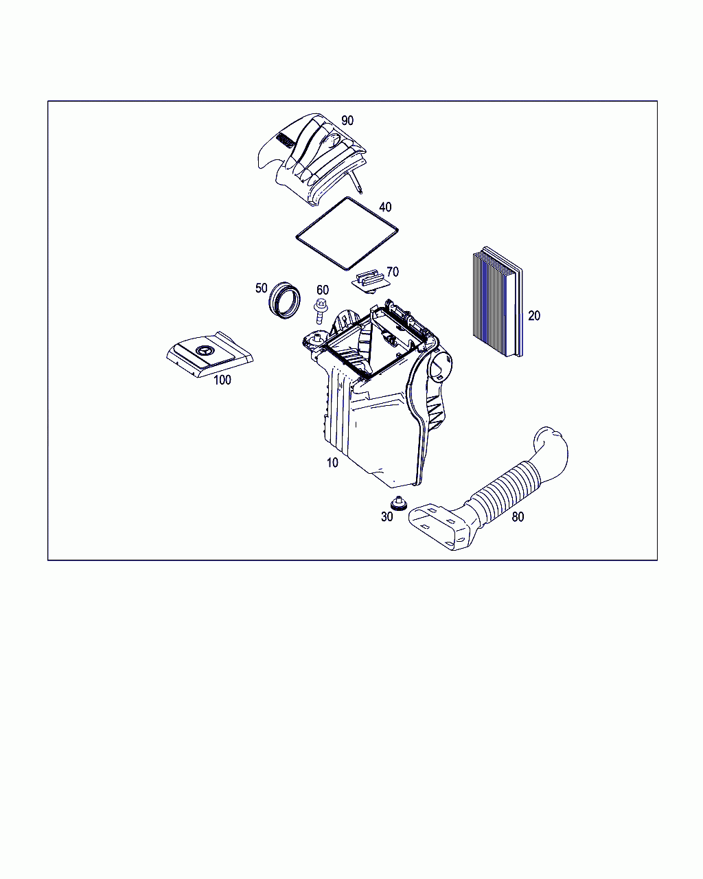 AIR FILTER INSERT, <span>A 266 094 00 04, Main Group: Chassis Sheet Metal / Air Intake, Diagram: AIR INTAKE,GASOLINE VEHICLES, Location Of Picture: 20