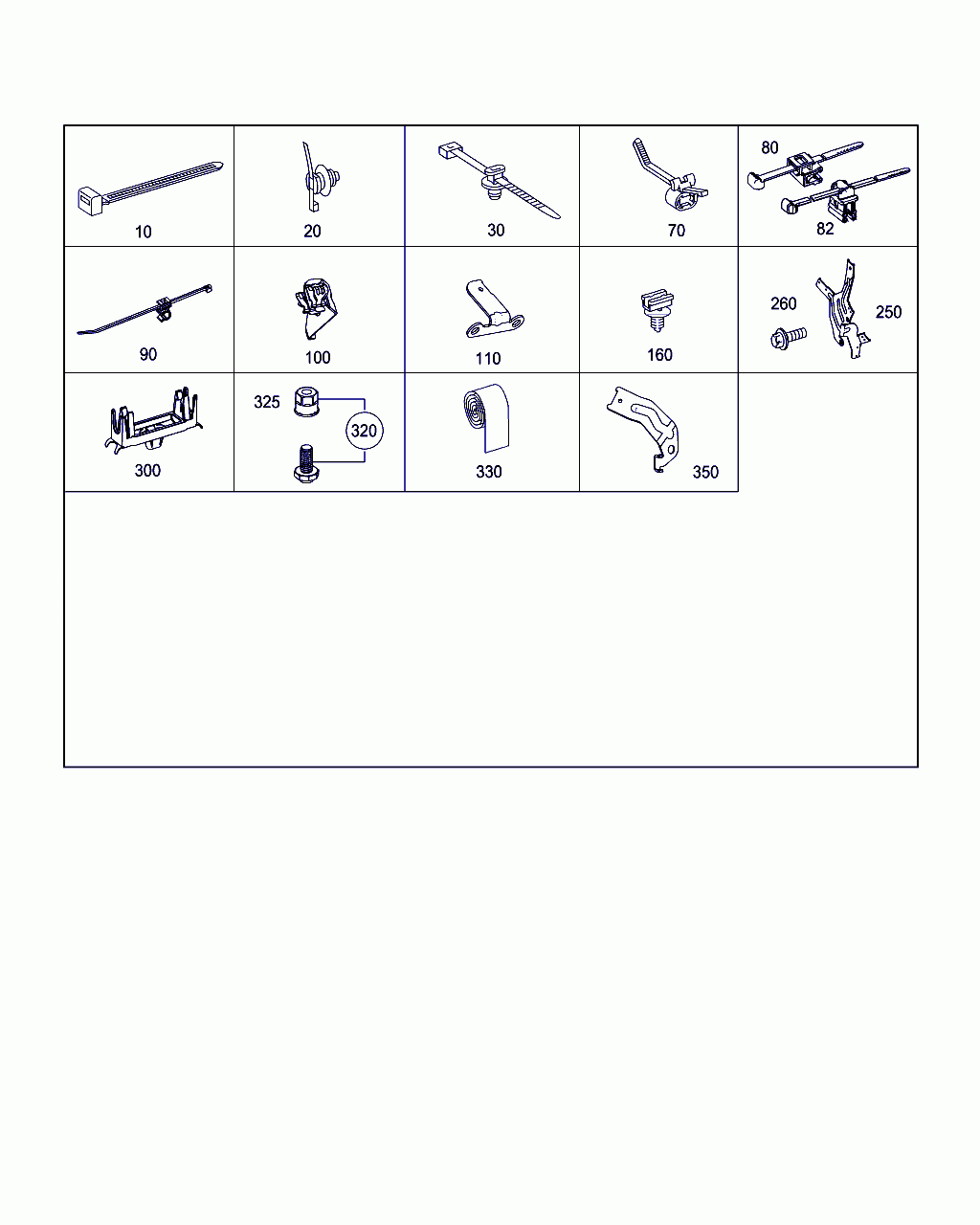 BRACKET, <span>A 166 546 31 43, Main Group: Electrical Equipment And Instruments, Diagram: LOOM TIES, CABLE MOUNTING PARTS AND GROMMETS, Location Of Picture: 110