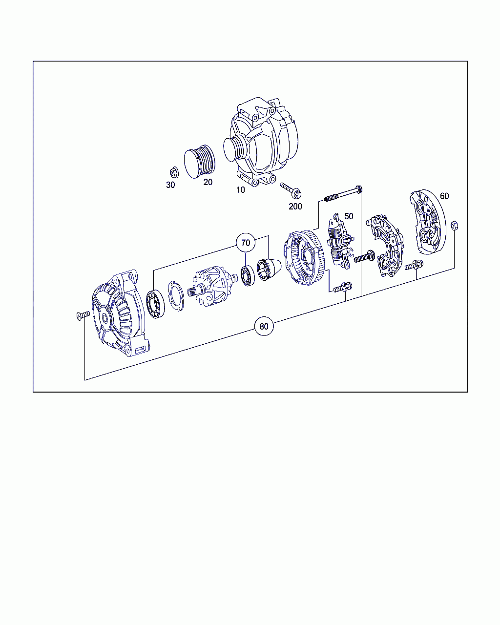 THREE-PHASE ALTERNATOR, <span>A 000 906 20 03, Main Group: Electrical Equipment And Instruments, Diagram: ALTERNATOR, Location Of Picture: 10