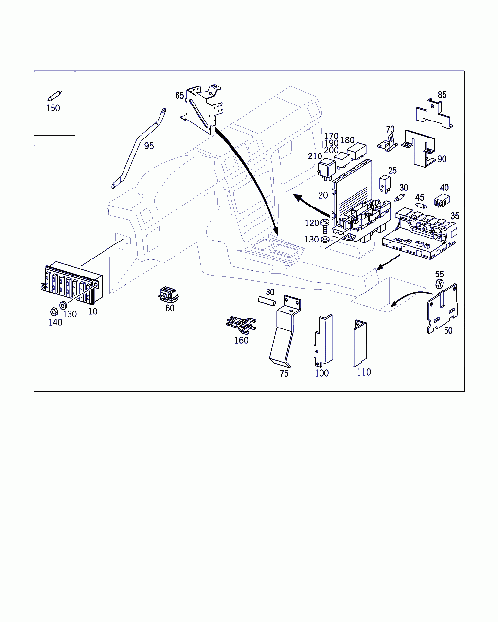 ELECTRICAL BASIC MODULE, <span>A 463 540 08 50, Main Group: Electrical Equipment And Instruments, Diagram: FUSE BOX AND RELAY, Location Of Picture: 20