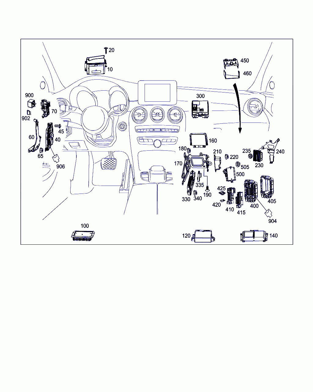 CONTROL UNIT, <span>A 205 900 15 13, Main Group: Electrical Equipment And Instruments, Diagram: CONTROL UNITS,FUSE BOXES AND RELAYS IN INTERIOR, Location Of Picture: 300
