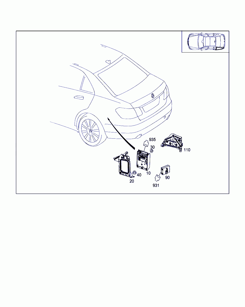 BRACKET, <span>A 212 545 04 40, Main Group: Electrical Equipment And Instruments, Diagram: CONTROL MODULES AND RELAY IN TRUNK, Location Of Picture: 20