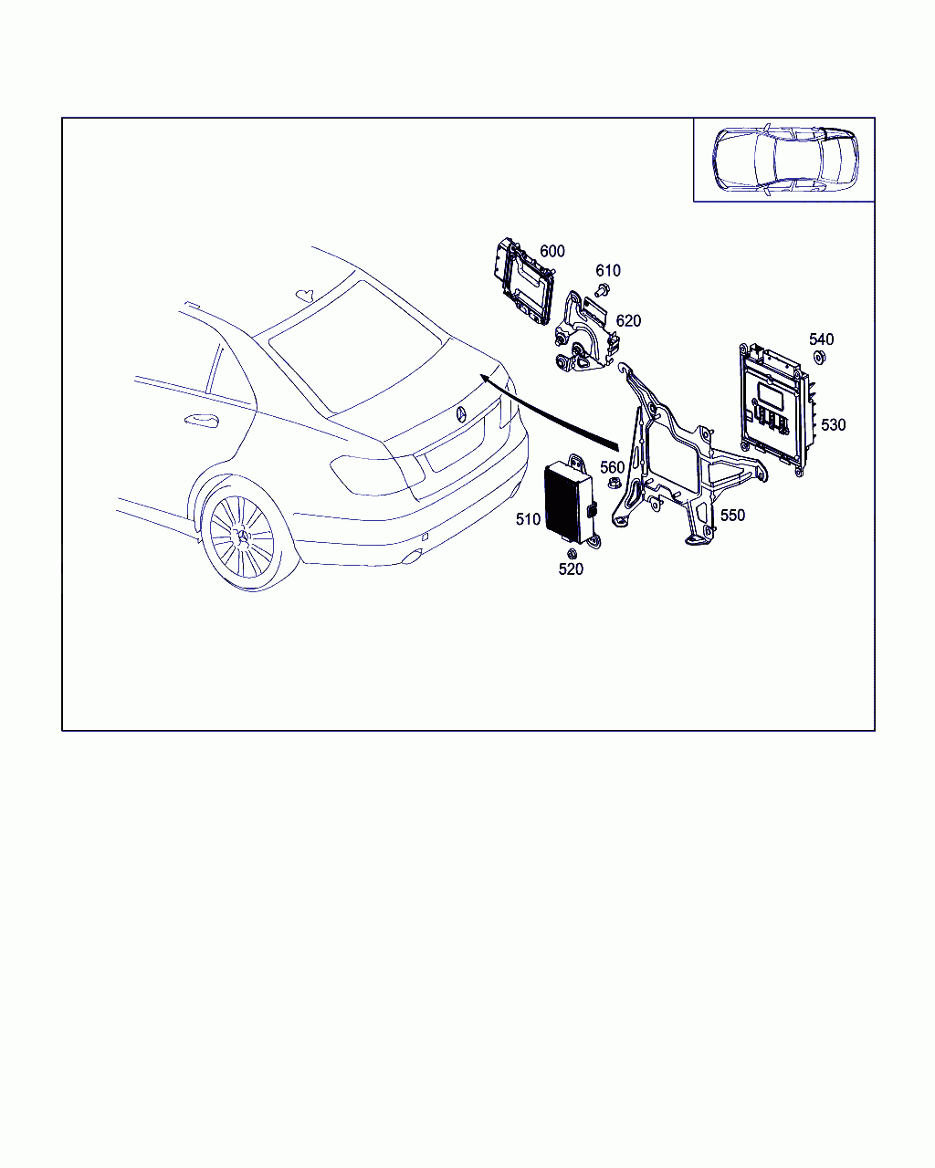 BRACKET, <span>A 205 545 25 40, Main Group: Electrical Equipment And Instruments, Diagram: CONTROL MODULES AND RELAY IN TRUNK, Location Of Picture: 620