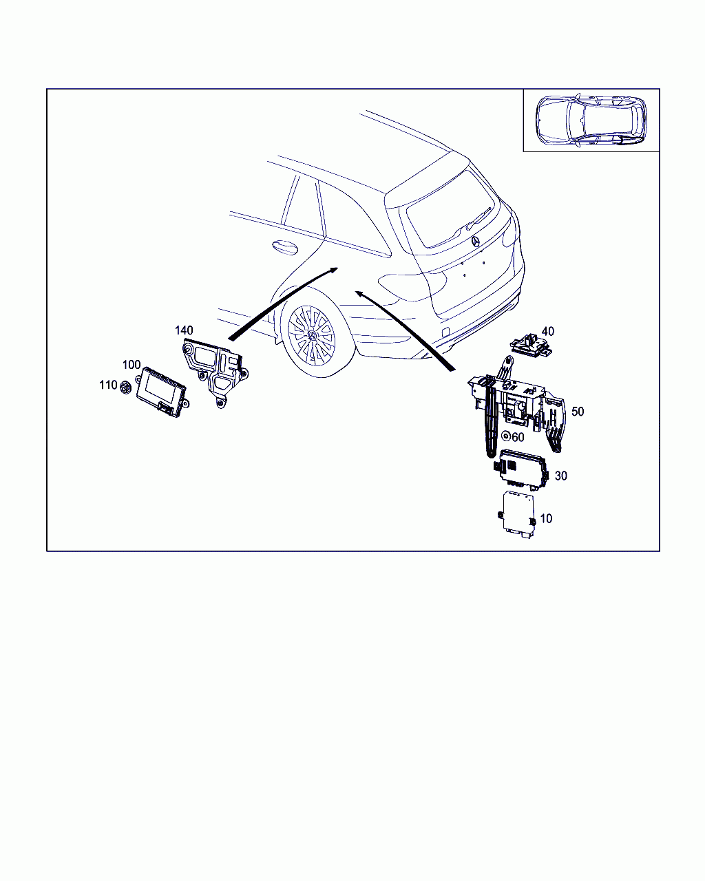 CONTROL UNIT, <span>A 205 900 45 08, Main Group: Electrical Equipment And Instruments, Diagram: CONTROL MODULES AND RELAY IN TRUNK, Location Of Picture: 30