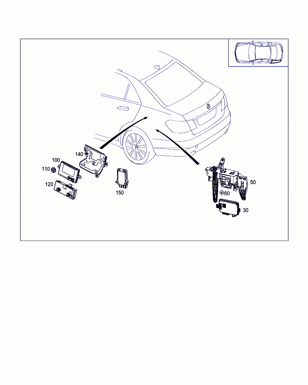 BRACKET, <span>A 205 545 22 40, Main Group: Electrical Equipment And Instruments, Diagram: CONTROL MODULES AND RELAY IN TRUNK, Location Of Picture: 140