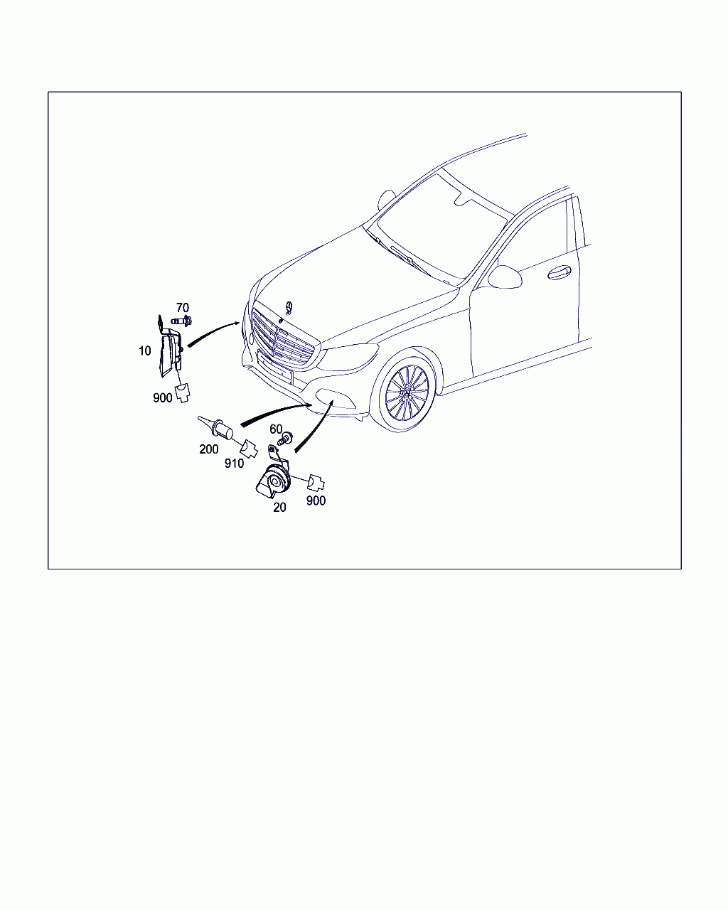 HORN, <span>A 205 542 12 20, Main Group: Electrical Equipment And Instruments, Diagram: HORN AND OUTBOARD TEMPERATURE INDICATOR, Location Of Picture: 10