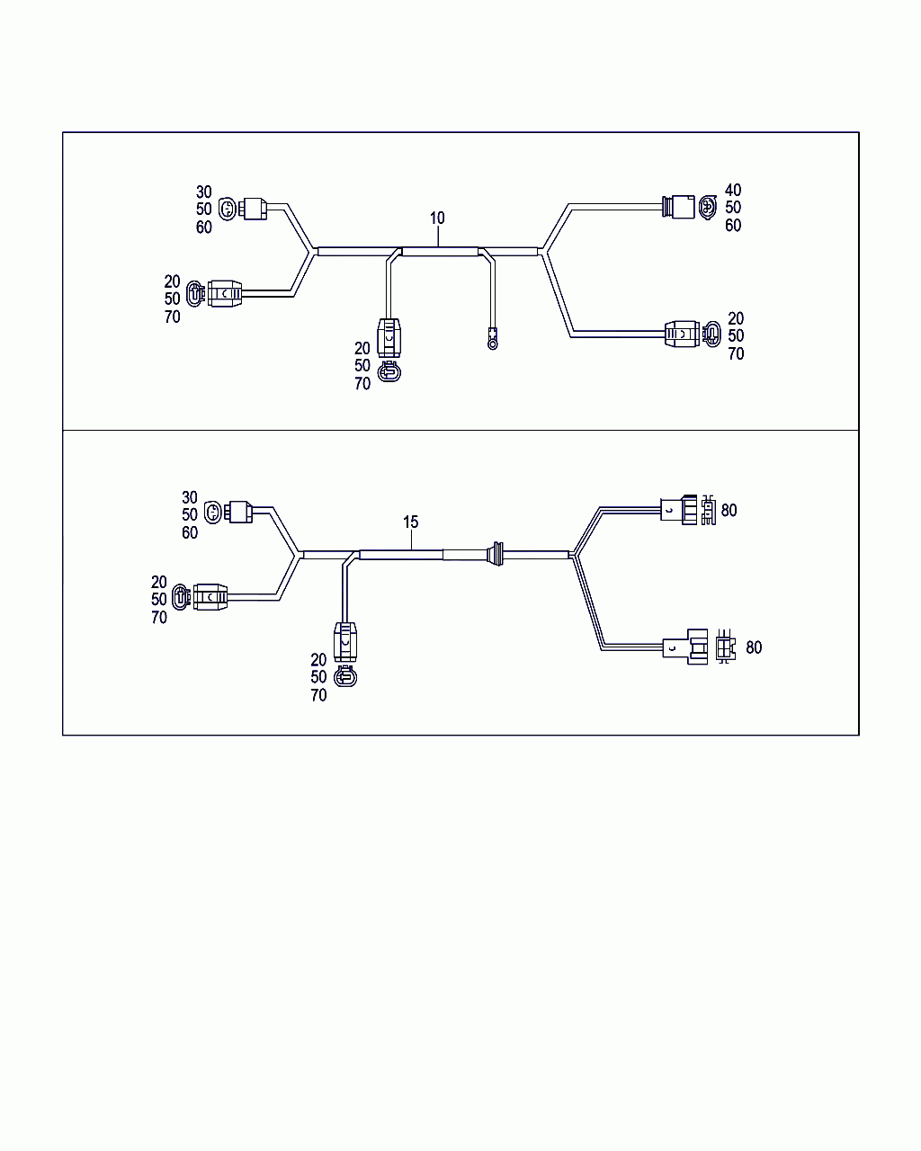 ELECTRICAL WIRING HARNESS, <span>A 203 440 70 32, Main Group: Electrical Equipment And Instruments, Diagram: CABLE HARNESS FOR SUN SENSOR AND HEATED WATER NOZZLES IN ENGINE COMPARTMENT, Location Of Picture: 15