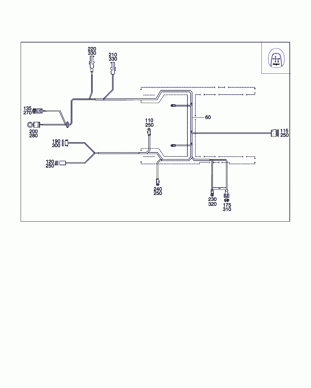 WIRING HARNESS, <span>A 203 540 26 13, Main Group: Electrical Equipment And Instruments, Diagram: ELECTRICAL PARTS USED FOR TRANSMISSION, Location Of Picture: 60