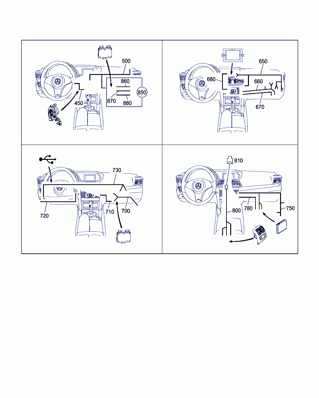 ELECTRICAL WIRING HARNESS, <span>A 204 440 86 05, Main Group: Electrical Equipment And Instruments, Diagram: COCKPIT CABLE HARNESS, Location Of Picture: 720
