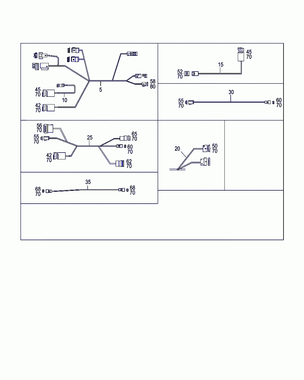 WIRING HARNESS, <span>A 203 440 59 10, Main Group: Electrical Equipment And Instruments, Diagram: CABLE HARNESS FOR ROOF, Location Of Picture: 5
